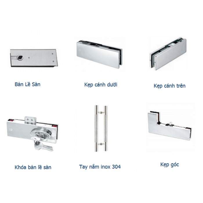 Phụ kiện cửa kính cường lực
